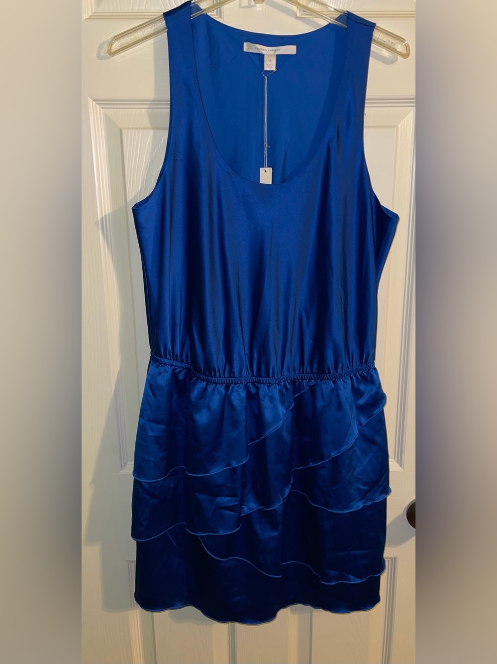 LC | Lauren Conrad Royal Blue Sleeveless Ruffle Hem Dress - Women 14